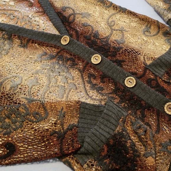 BKE Boutique Crochet Lace Cardigan - Picture 2 of 4